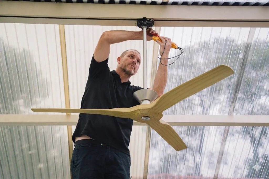 Riverview electrician performing a switchboard upgrade